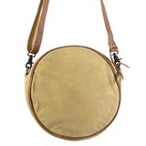 OHLAY KB329 Canteen Upcycled Canvas Genuine Leather women bag western handbag purse