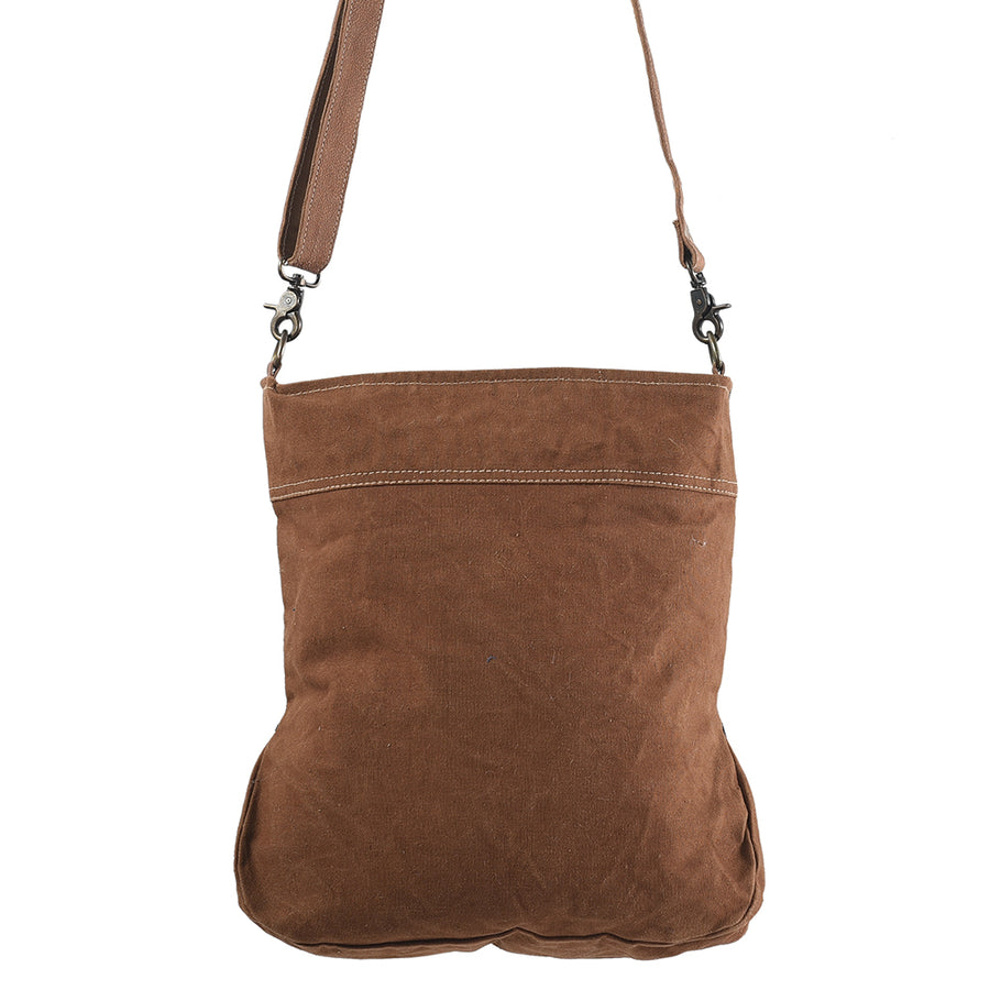 OHLAY Large Crossbody Upcycled Wool Canvas Hair-On Genuine Leather Women's Bag Western Handbag Purse Womens Handbags Purses