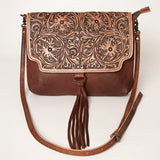 American Darling Clutch Hand Tooled Crocodile Embossed Genuine Leather Women Bag Western Handbag Purse|