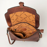 American Darling Clutch Hand Tooled Crocodile Embossed Genuine Leather Women Bag Western Handbag Purse|