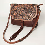 American Darling Clutch Hand Tooled Crocodile Embossed Genuine Leather Women Bag Western Handbag Purse|