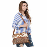 American Darling Cross Body Hand Tooled Hair on-Genuine Leather Western Women Bag Handbag Purse | Crossbody for Cute
