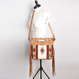 American Darling Clutch Hand Tooled Saddle Blanket Fabric Genuine Leather Western Women Bag Handbag Purse | Purses for Cute