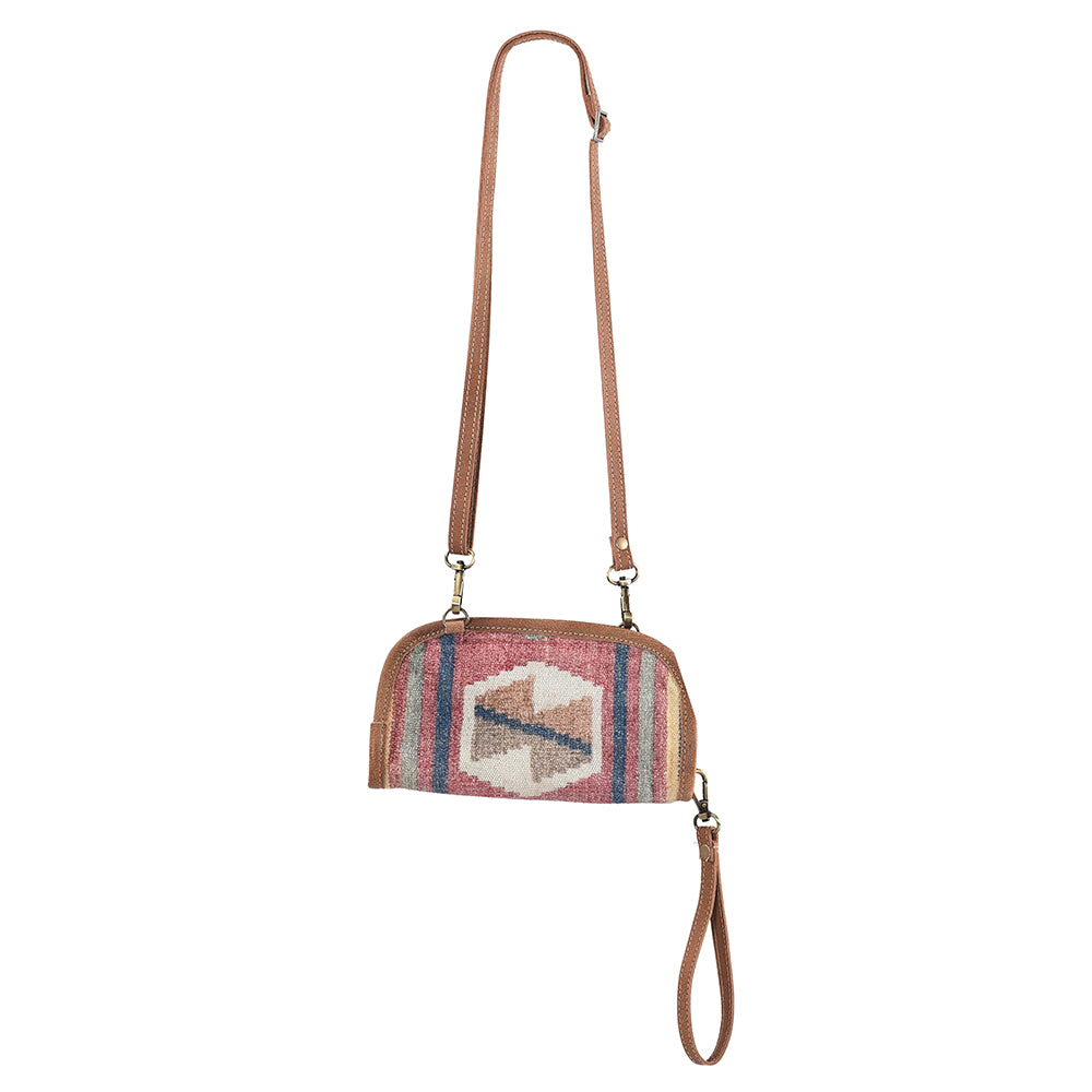 OHLAY KB315 Cross Body Upcycled Canvas Genuine Leather women bag western handbag purse