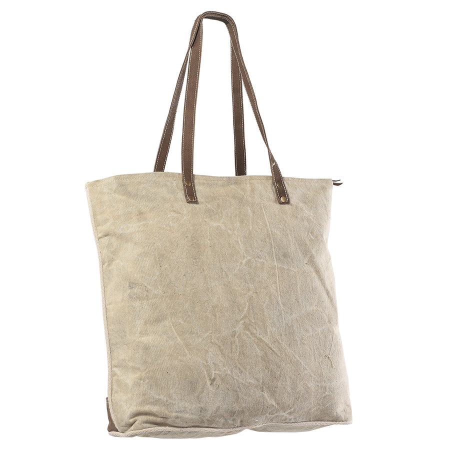 OHLAY KB317 TOTE Upcycled Canvas Genuine Leather women bag western handbag purse