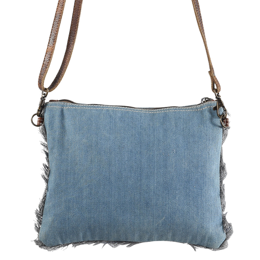 OHLAY Cross Body Upcycled Canvas Genuine Leather Women's Bag Western Handbag Purse | Womens Handbags Belt for Women Summer