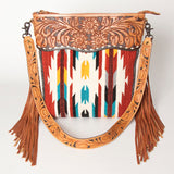 American Darling Cross Body Hand Tooled Saddle Blanket Genuine Leather Western Women Bag Handbag Purse | Crossbody for Cute
