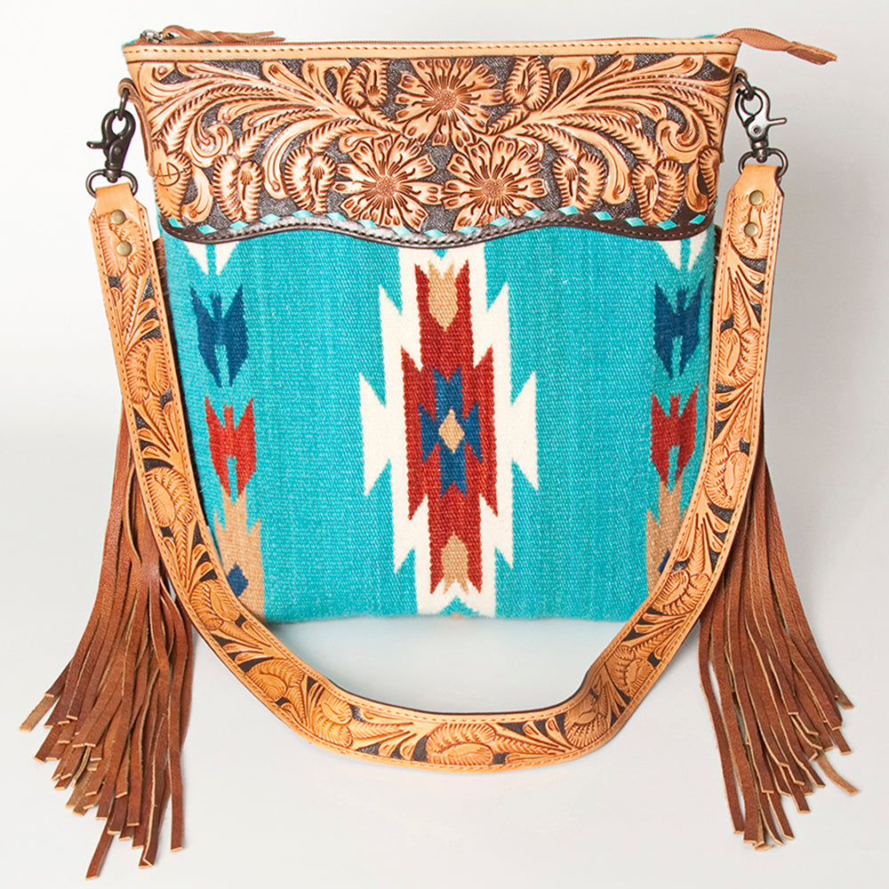 American Darling Cross Body Hand Tooled Saddle Blanket Genuine Leather Western Women Bag Handbag Purse | Crossbody for Cute