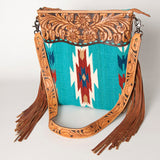American Darling Cross Body Hand Tooled Saddle Blanket Genuine Leather Western Women Bag Handbag Purse | Crossbody for Cute
