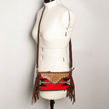 American Darling Small Crossbody Hand Tooled Saddle Blanket Genuine Leather Western Women Bag Handbag Purse | for Cute