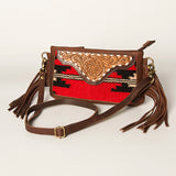 American Darling Small Crossbody Hand Tooled Saddle Blanket Genuine Leather Western Women Bag Handbag Purse | for Cute