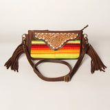 American Darling Small Crossbody Hand Tooled Saddle Blanket Genuine Leather Western Women Bag Handbag Purse | for Cute