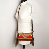 American Darling Small Crossbody Hand Tooled Saddle Blanket Genuine Leather Western Women Bag Handbag Purse | for Cute