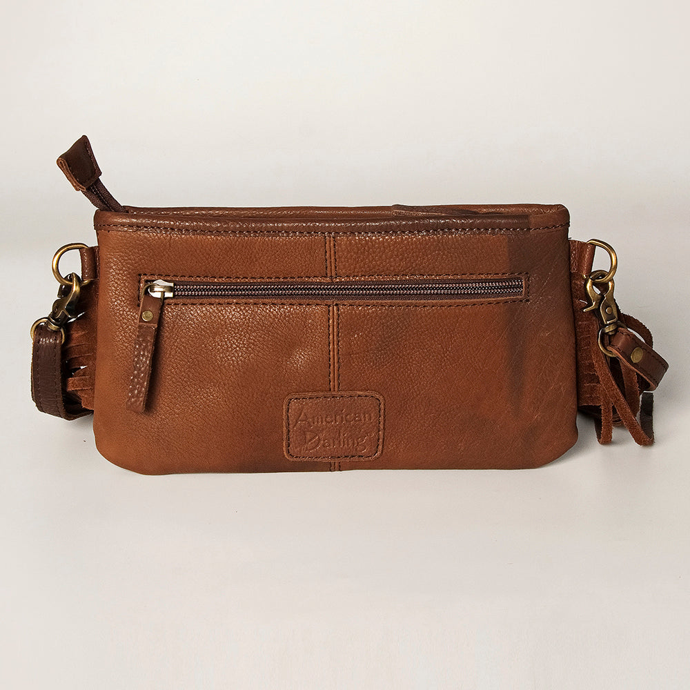 American Darling Small Crossbody Hand Tooled Saddle Blanket Genuine Leather Western Women Bag Handbag Purse | for Cute