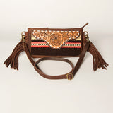 American Darling Small Crossbody Hand Tooled Saddle Blanket Genuine Leather Western Women Bag Handbag Purse | for Cute