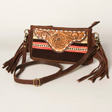American Darling Small Crossbody Hand Tooled Saddle Blanket Genuine Leather Western Women Bag Handbag Purse | for Cute