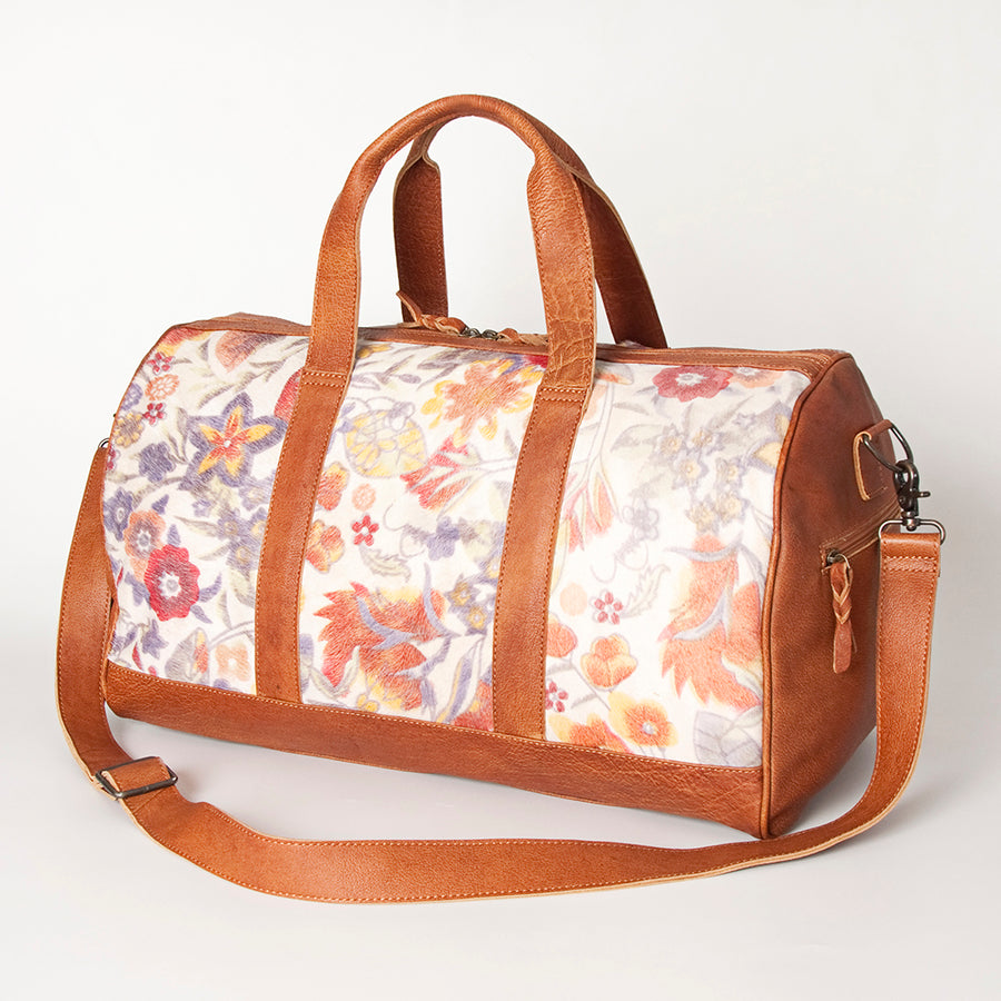 American Darling Women's Duffle Bag Western Hair-On Genuine Leather Handbag - Uhorse