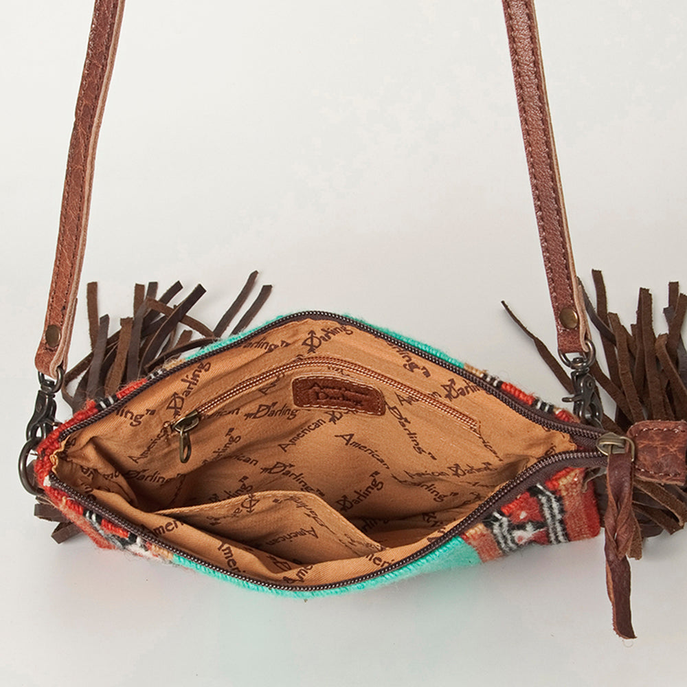 American Darling Cross Body Hand Tooled Saddle Blanket Genuine Leather women bag western handbag purse