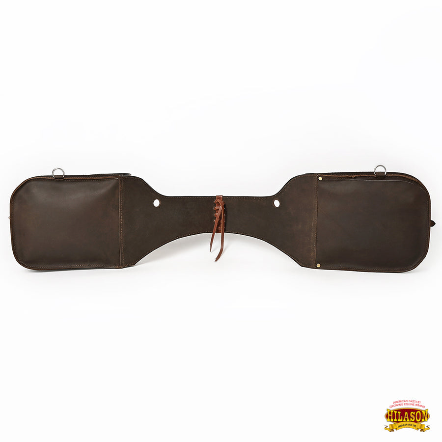 HILASON Soft Leather Horse Saddle Bag Brown | Equestrian Western Adjustable Closure