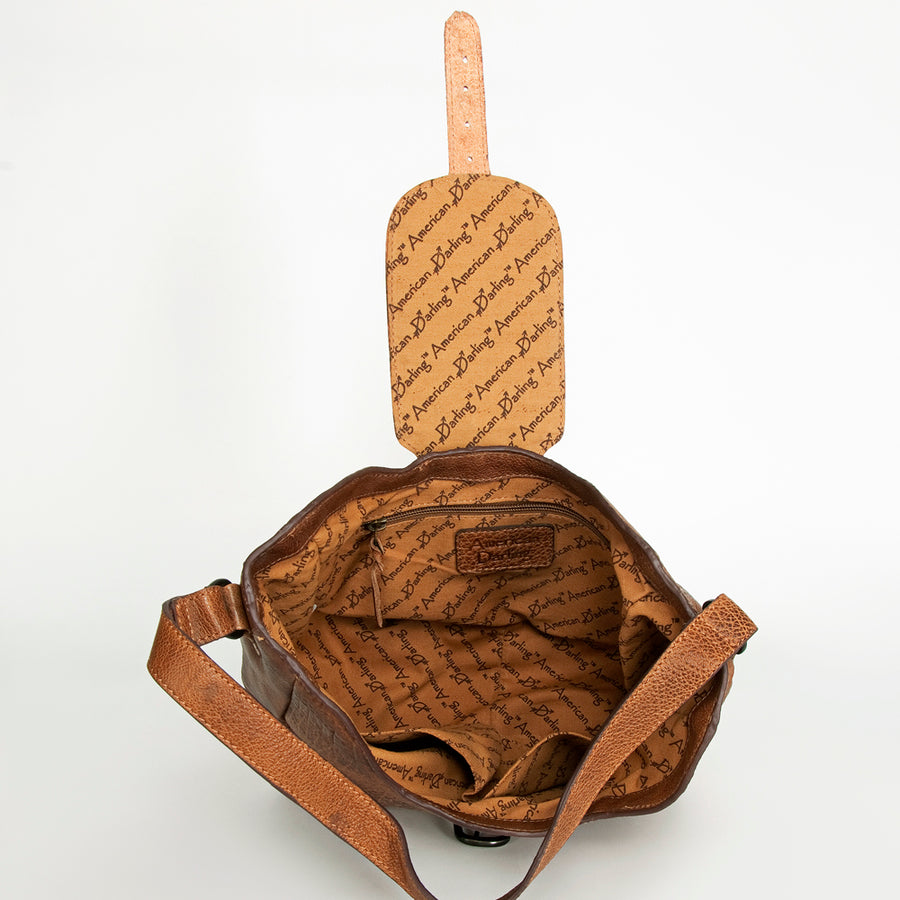 American Darling Tote Hand Tooled Genuine Leather women bag western handbag purse