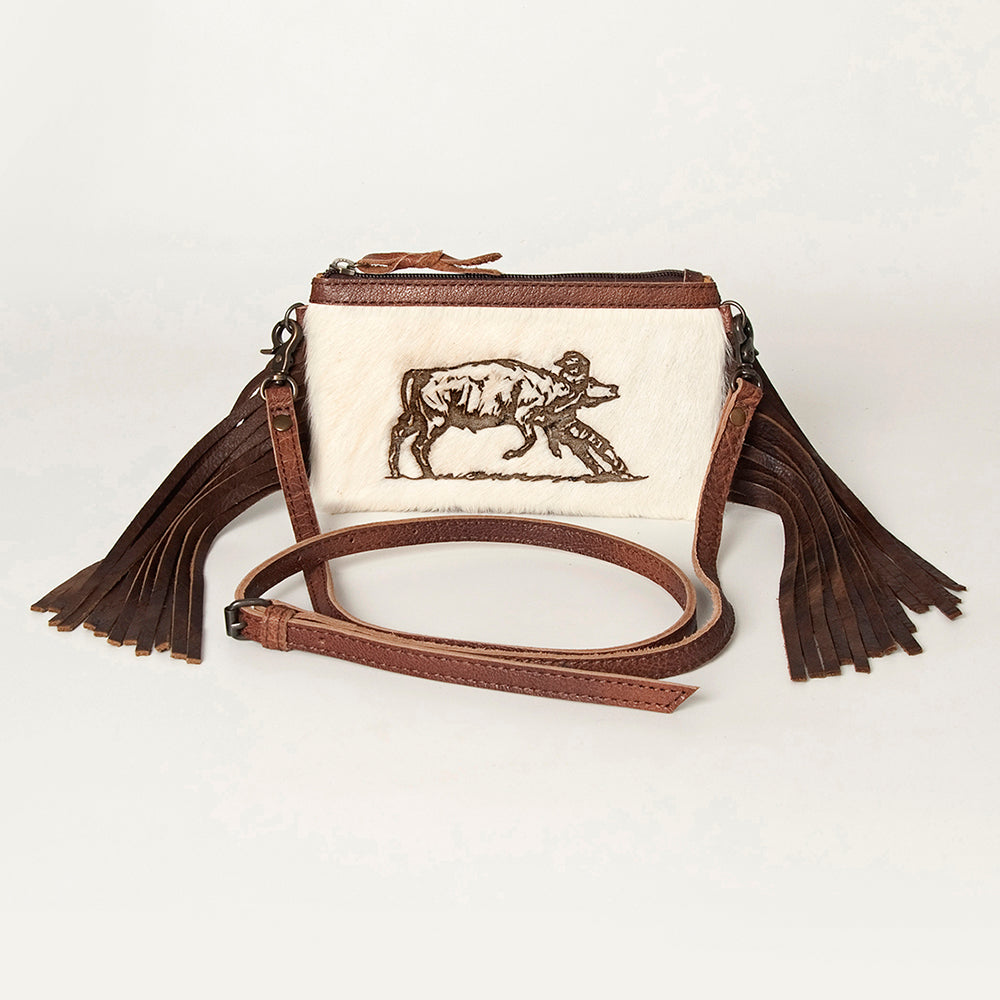 American Darling Small Crossbody Hair On Genuine Leather Western Women Bag Handbag Purse | for Cute
