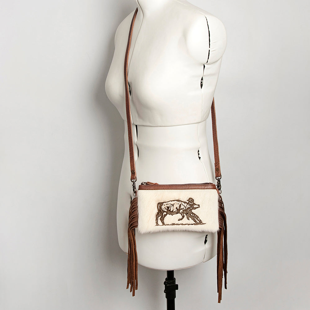 American Darling Small Crossbody Hair On Genuine Leather Western Women Bag Handbag Purse | for Cute