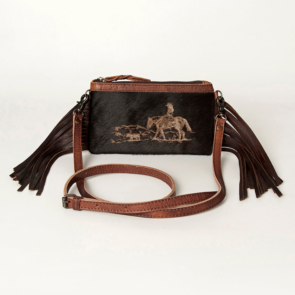 American Darling Small Crossbody Hair On Genuine Leather Western Women Bag Handbag Purse | for Cute