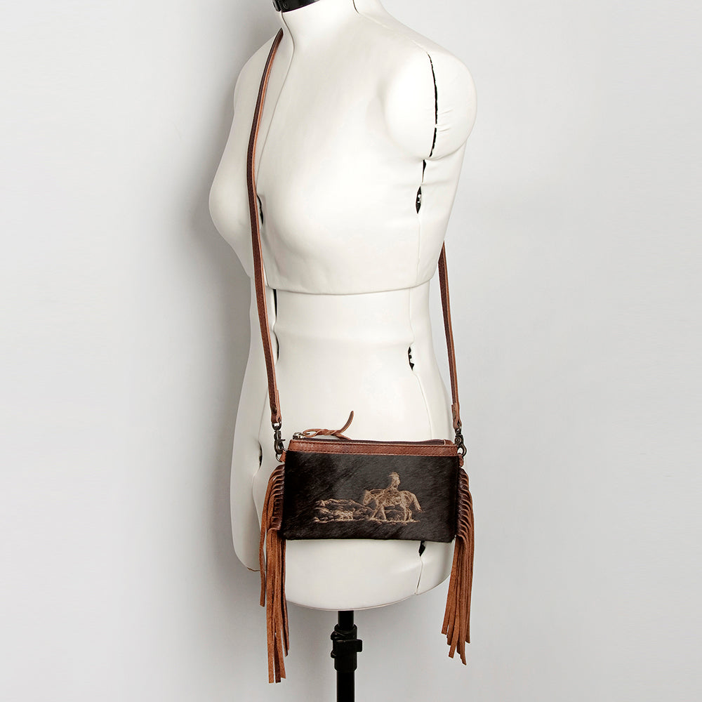 American Darling Small Crossbody Hair On Genuine Leather Western Women Bag Handbag Purse | for Cute