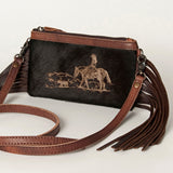 American Darling Small Crossbody Hair On Genuine Leather Western Women Bag Handbag Purse | for Cute