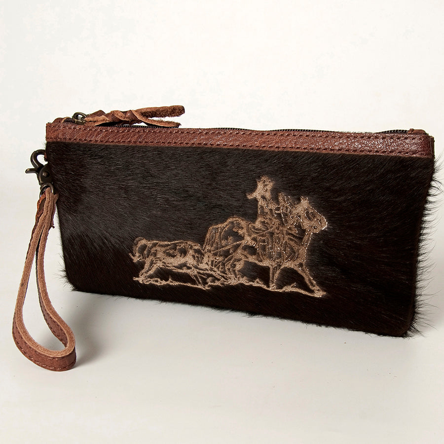 American Darling Wristlet Hair On Genuine Leather women bag western handbag purse - Uhorse