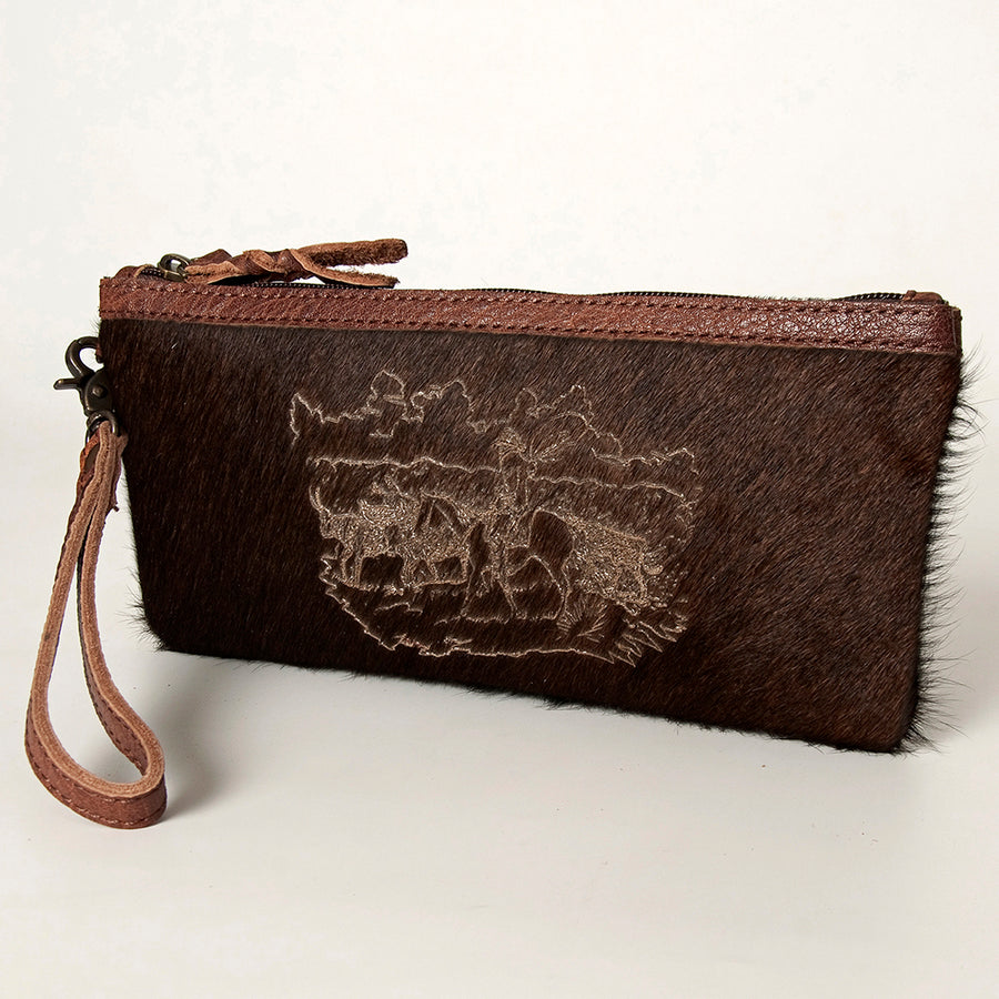 American Darling Wristlet Hair On Genuine Leather women bag western handbag purse - Uhorse