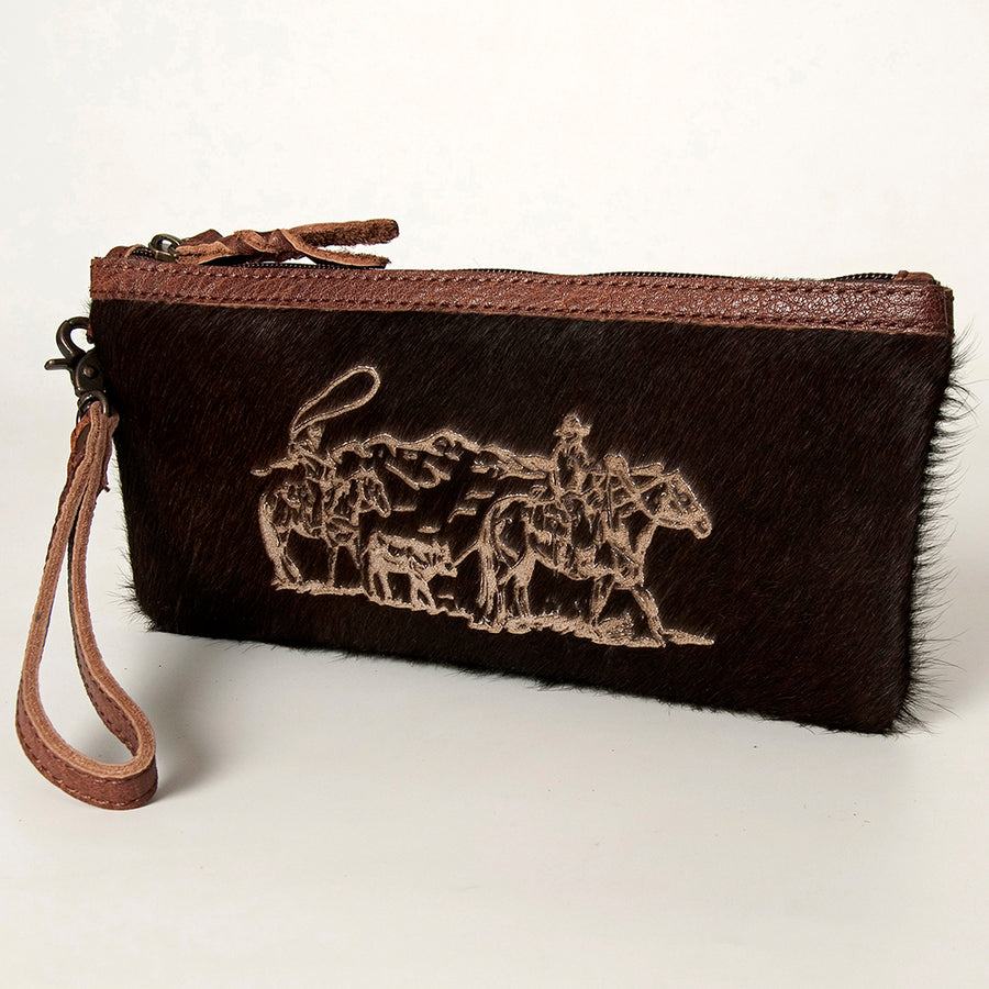 American Darling Wristlet Hair On Genuine Leather women bag western handbag purse - Uhorse