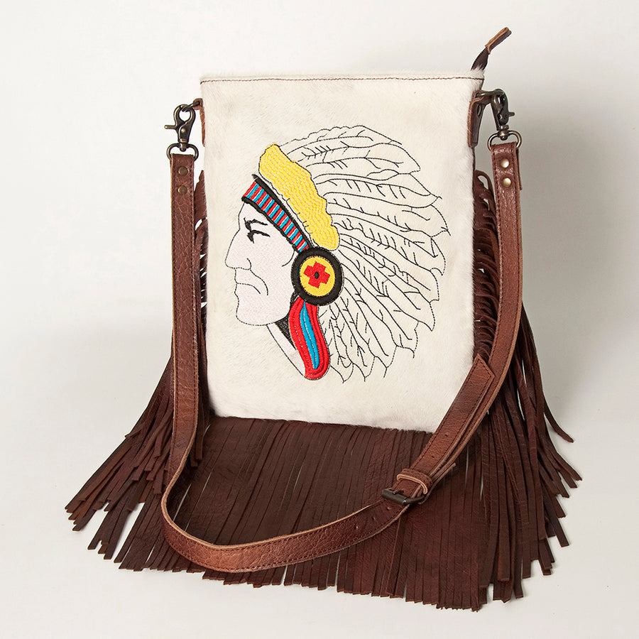 American Darling Women's Messenger Bag Western Hair-On Genuine Leather Handbag - Uhorse