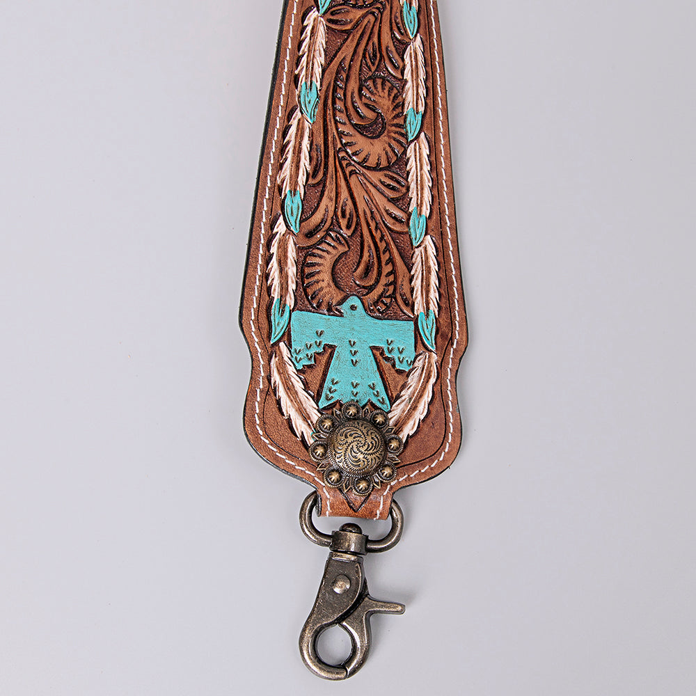 American Darling ADSTF166 Hand Tooled Genuine Leather Crossbody Handle Strap For Bags