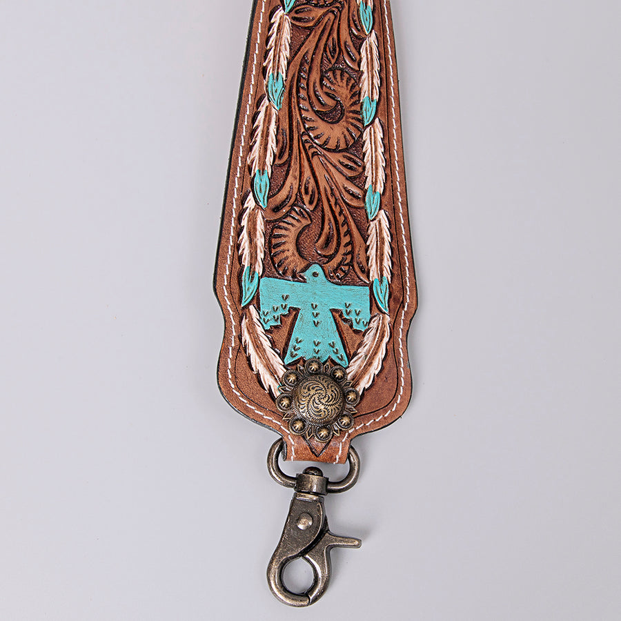 American Darling Hand Tooled Genuine Leather Crossbody Handle Strap for Bags Phone Wallet Purse Clutch