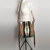 American Darling Messenger Bag Saddle Blanket Fabric Genuine Leather Western Women Handbag Purse | Cute