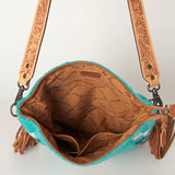 American Darling Messenger Bag Saddle Blanket Fabric Genuine Leather Western Women Handbag Purse | Cute