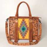 American Darling Briefcase Hand Tooled Saddle Blanket Genuine Leather women bag western handbag purse