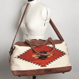 American Darling Duffel Saddle Blanket Genuine Leather Women Bag Western Handbag Purse