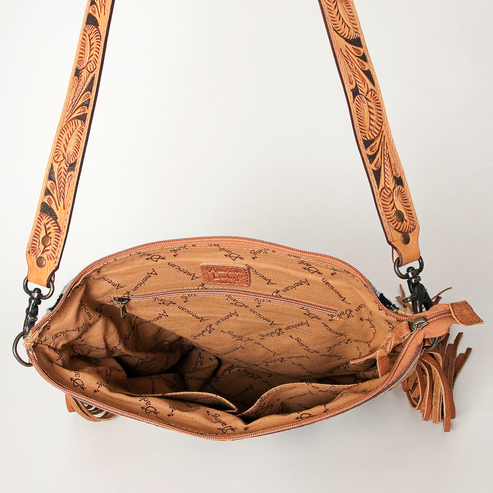 American Darling Cross Body Hand Tooled Saddle Blanket Genuine Leather Western Women Bag Handbag Purse | Crossbody for Cute