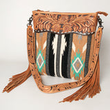 American Darling Cross Body Hand Tooled Saddle Blanket Genuine Leather Western Women Bag Handbag Purse | Crossbody for Cute