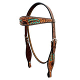 Bar H Equine Genuine Western American Leather Horse Headstall