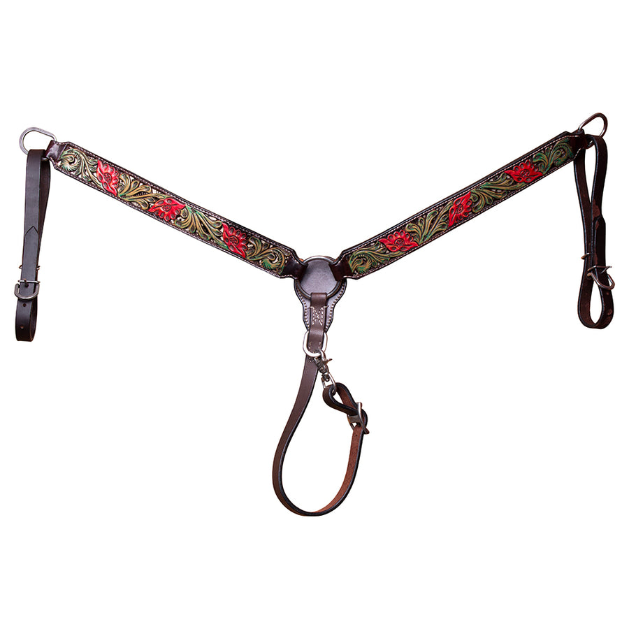 BAR H EQUINE Western Horse Genuine Leather breast collar Dark Brown - Uhorse