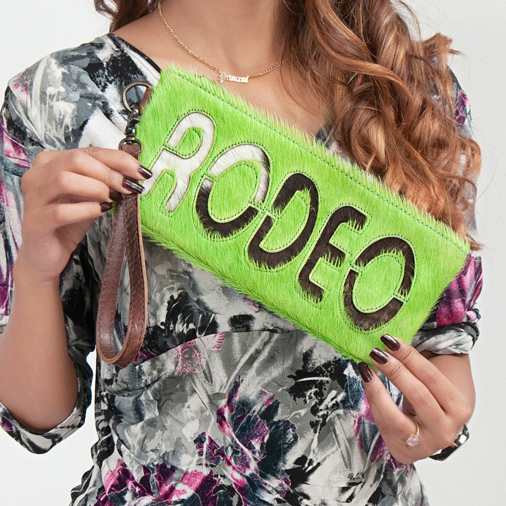 American Darling ADBG344CD Wristlet Hair On Genuine Leather women bag western handbag purse