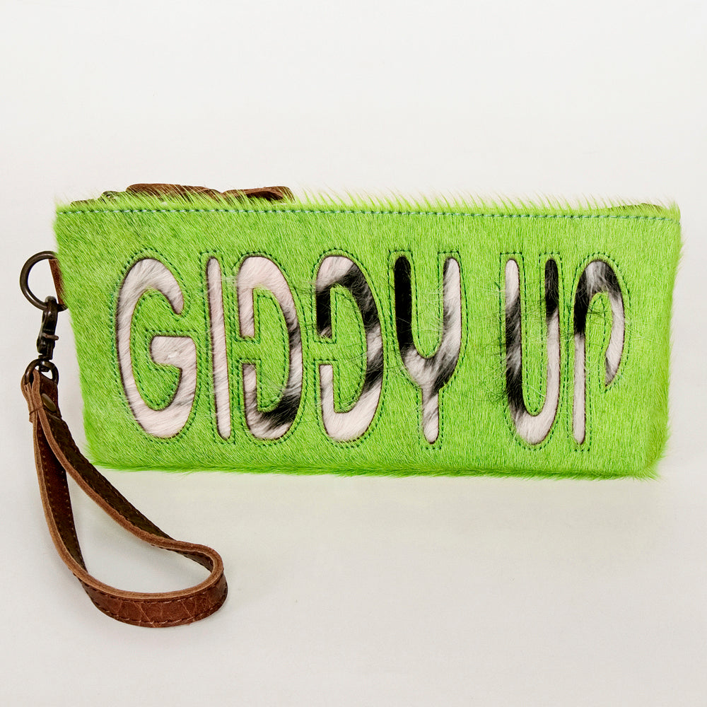 American Darling ADBG344CE Wristlet Hair On Genuine Leather women bag western handbag purse