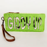 American Darling ADBG344CE Wristlet Hair On Genuine Leather women bag western handbag purse