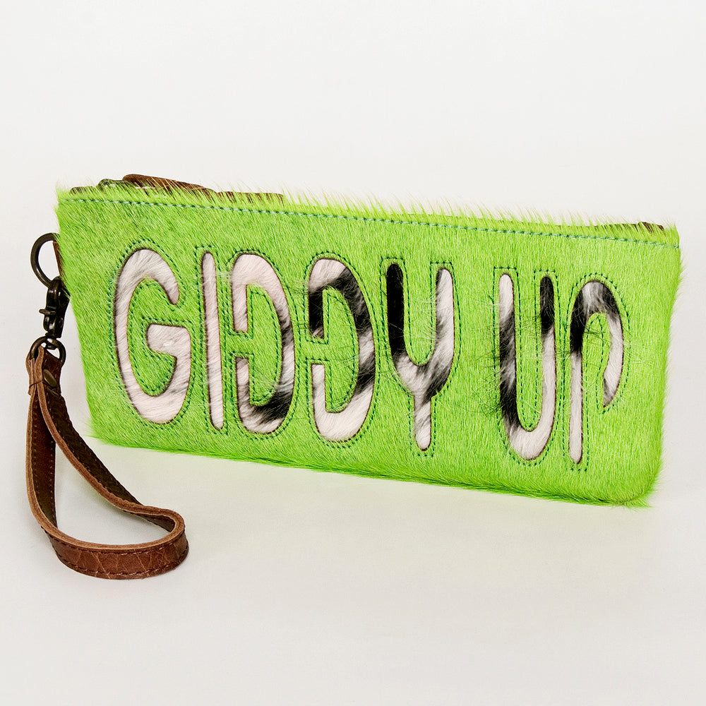 American Darling ADBG344CE Wristlet Hair On Genuine Leather women bag western handbag purse