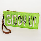 American Darling ADBG344CE Wristlet Hair On Genuine Leather women bag western handbag purse