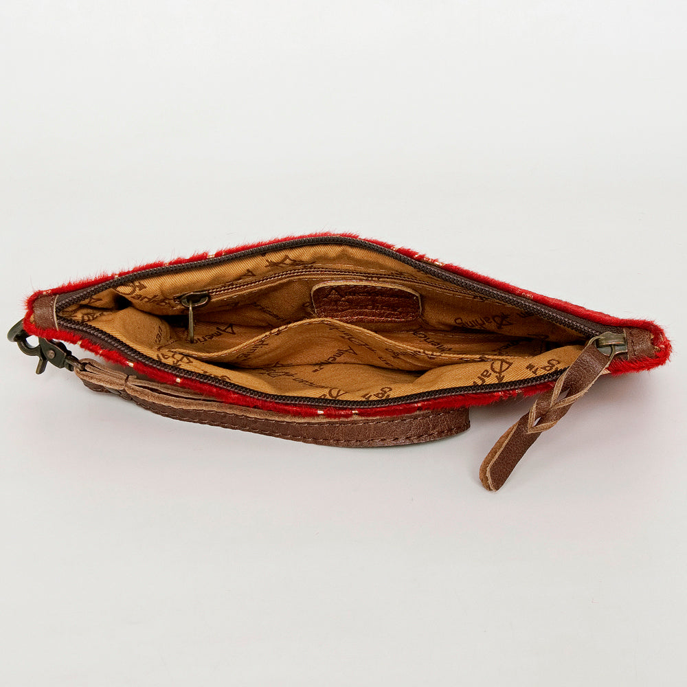American Darling ADBG344CO Wristlet Hair On Genuine Leather women bag western handbag purse