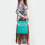 ADBGS192BF American Darling Hand Tooled Hair On Genuine Leather Women Bag Western Handbag Purse